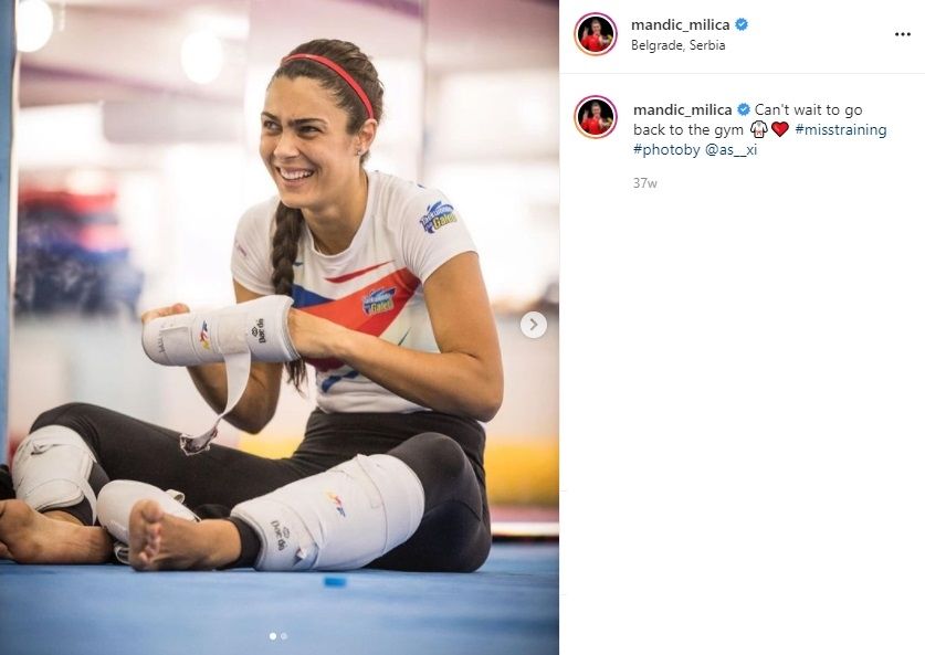 Milica Mandic, atlet Serbia yang raih medali emas di cabor taekwondo. (Instagram/mandic_milica)