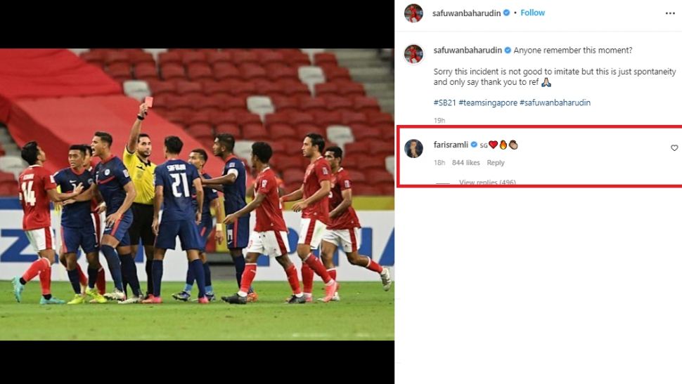 Faris Ramli ikut merespons sindiran Safuwan Baharudin ke Asnawi. (Instagram/safuwanbaharudin)